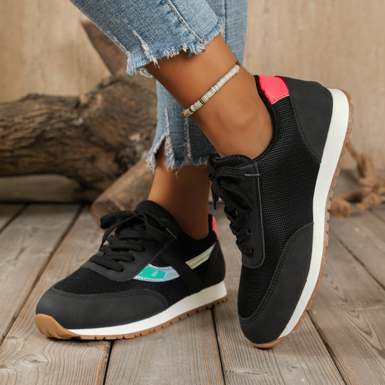 Damen Sportliche Sneakers mit atmungsaktivem Obermaterial und robustem Profil R&B