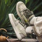 Damen Modische Sneakers mit einzigartigen Stern-Applikationen und rutschfester Sohle R&B