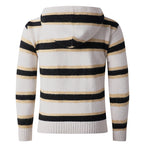 Damen Kapuzenpullover mit strukturierter Oberfläche und modernen Streifen