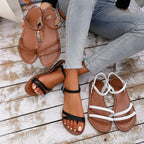Damen Sandalen mit verstellbaren Riemen und rutschfester Sohle R&B