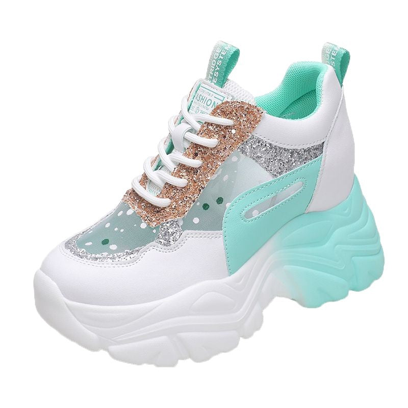 Damen Sneaker mit trendigem Glitter-Design und bequemer dämpfender Sohle R&B