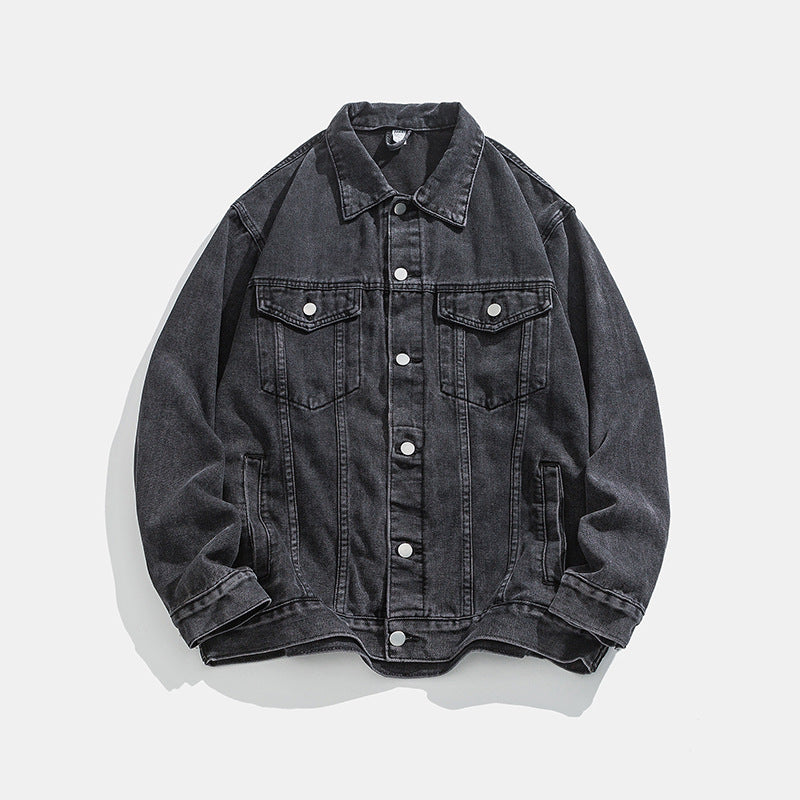 Herren klassische Denim Jacke mit schmalem Schnitt R&B