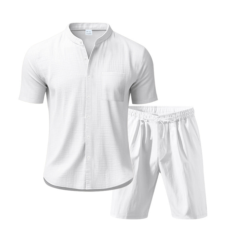 Herren Kurzarm-Set mit hochwertigem, atmungsaktivem Gewebe und elastischem Bund R&B