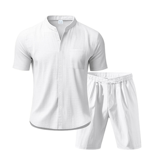Herren Kurzarm-Set mit hochwertigem, atmungsaktivem Gewebe und elastischem Bund R&B