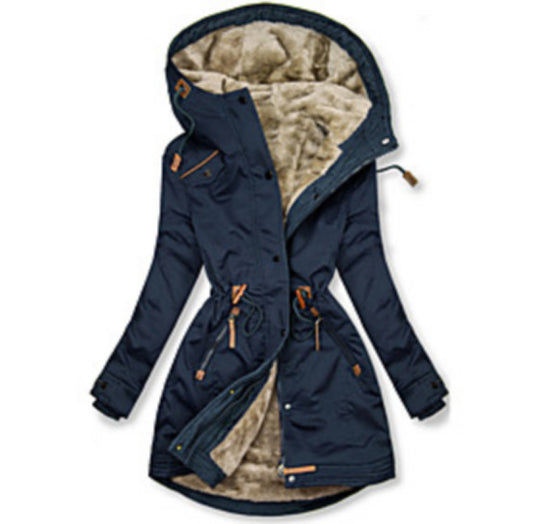 Damen Wintersaison Parka mit warmer Fleece-Fütterung R&B