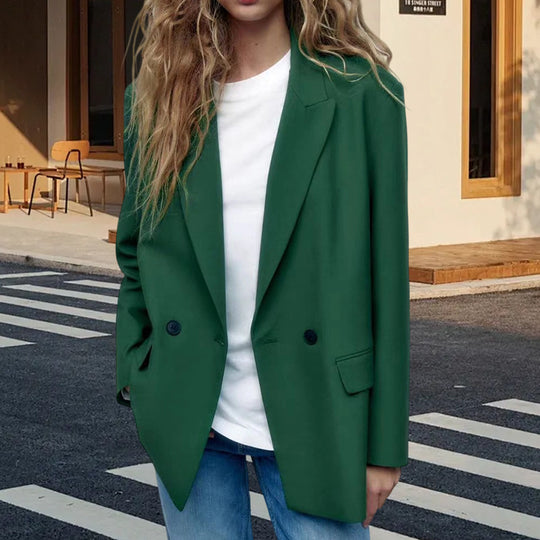 Damen Eleganter Blazer mit doppelt geknöpften Lappen R&B