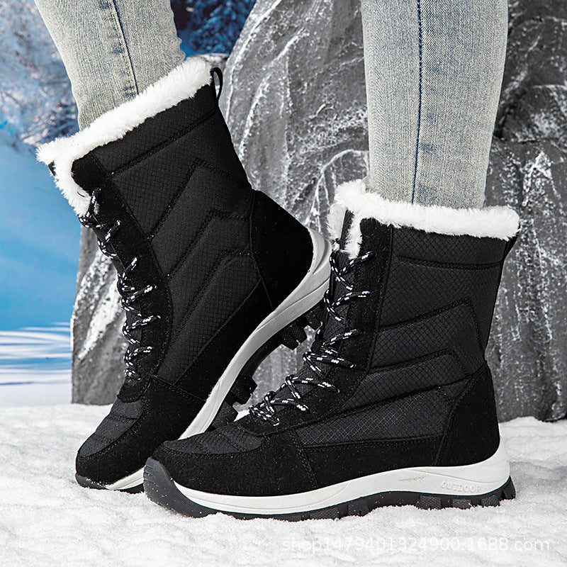 Damen wasserdichte Winterstiefel mit isolierendem Futter und rutschfester Sohle
