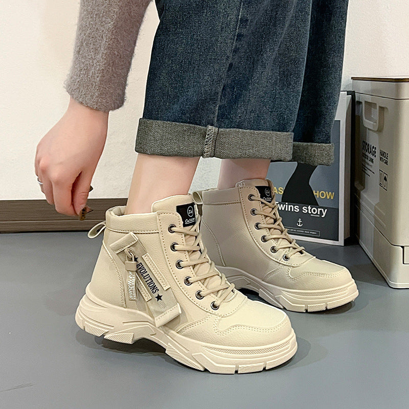 Damen hochformatige Sneakers mit stabiler Gummisohle und atmungsaktiver Innenpolsterung R&B