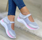 Damen Sportliche Mary Jane Sneakers mit atmungsaktivem Mesh-Obermaterial und rutschfester Sohle R&B