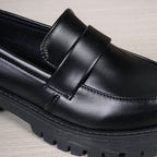 Damen Mokassins mit robustem Plateau und stylischer Schnalle R&B