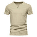 Herren Kurzarmshirt mit Knopfleiste und Brusttasche R&B