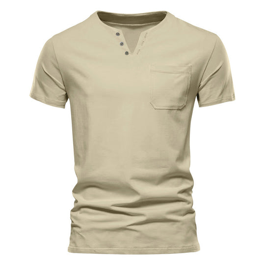 Herren Kurzarmshirt mit Knopfleiste und Brusttasche R&B
