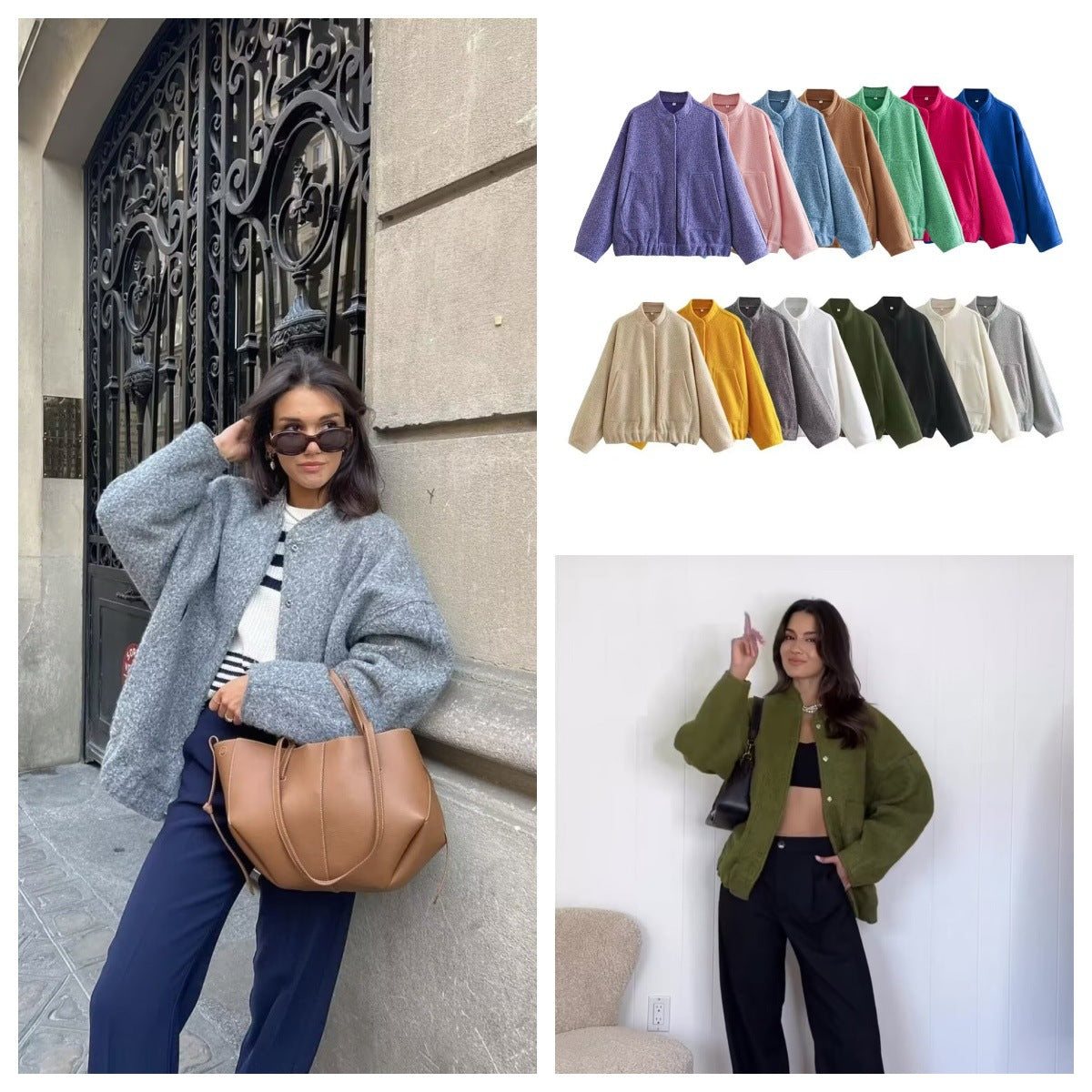 Damen Oversize-Winterjacke mit praktischen Taschen R&B