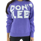 Damen Kuscheliger Statement-Pullover mit Motiv R&B