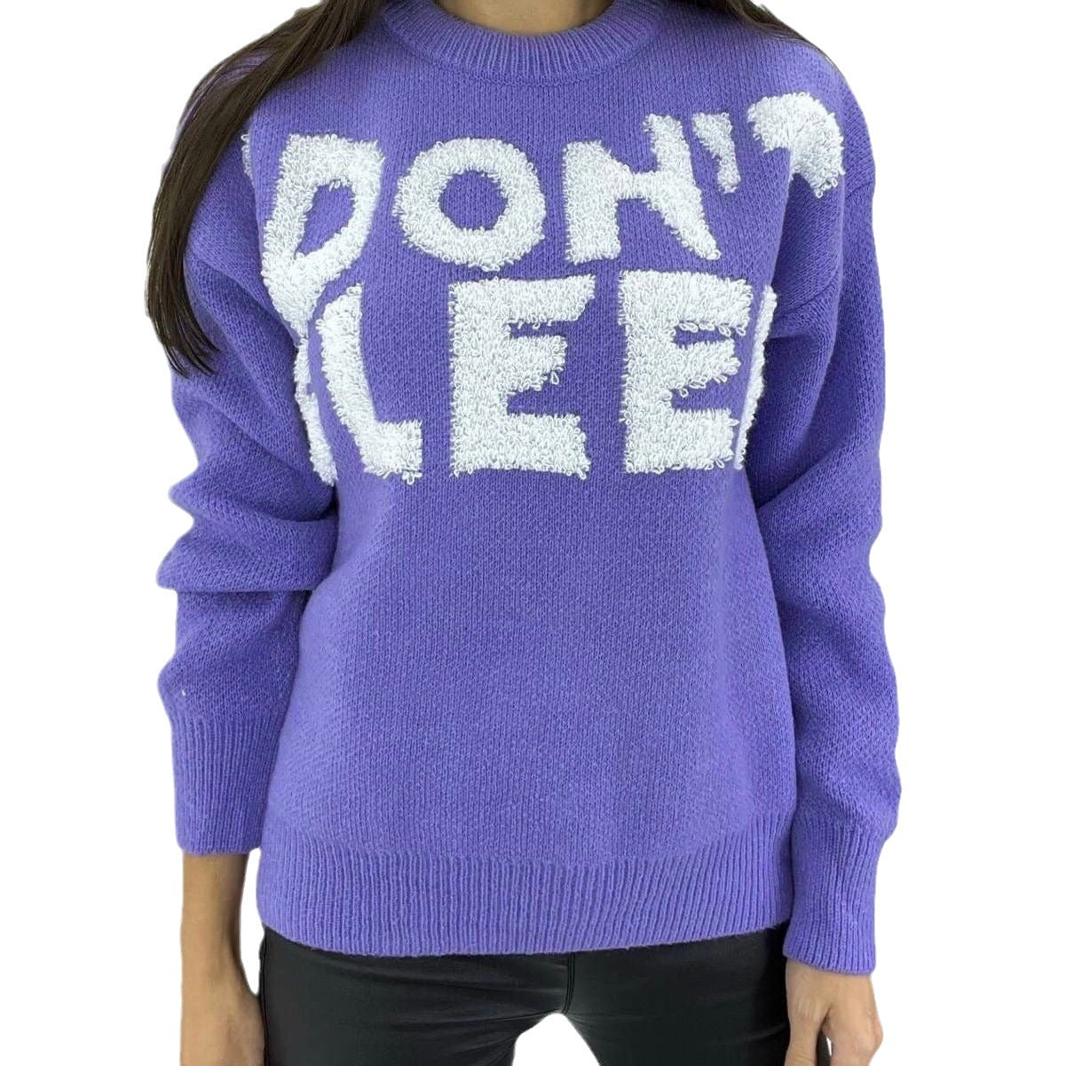 Damen Kuscheliger Statement-Pullover mit Motiv R&B