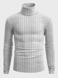 Damen Strickpullover mit hohen Kragen und feiner Rippenstruktur R&B