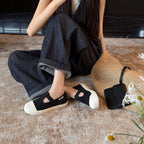 Damen bequeme Slip-On Sneaker aus atmungsaktivem Canvas mit sportlichem Design R&B