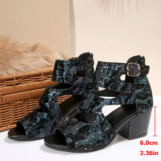 Damen Blockabsatz Sandalen R&B
