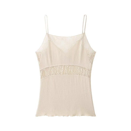 Damen Spitze-Camisole mit raffiniertem Design und verstellbaren Trägern R&B