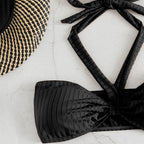 Damen Bandeau-Bikini mit herausragendem Wickeldesign und verstellbaren Trägern R&B