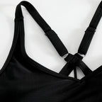 Damen Sportliches Tankini-Set mit verstellbaren Trägern und figurformendem Schnitt R&B