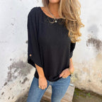 Damen lässige Bluse mit dekorativem Punktedesign R&B