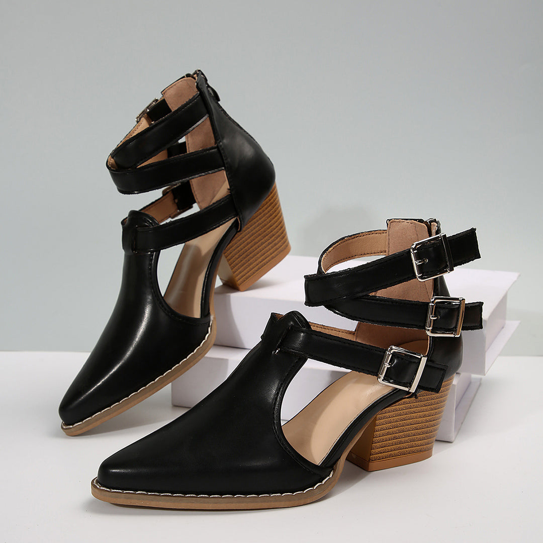 Damen Elegante Pumps mit verstellbaren Riemen und schickem Design R&B