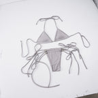Damen Bikini-Set mit modischem Triangel-Design und verstellbaren Trägern R&B