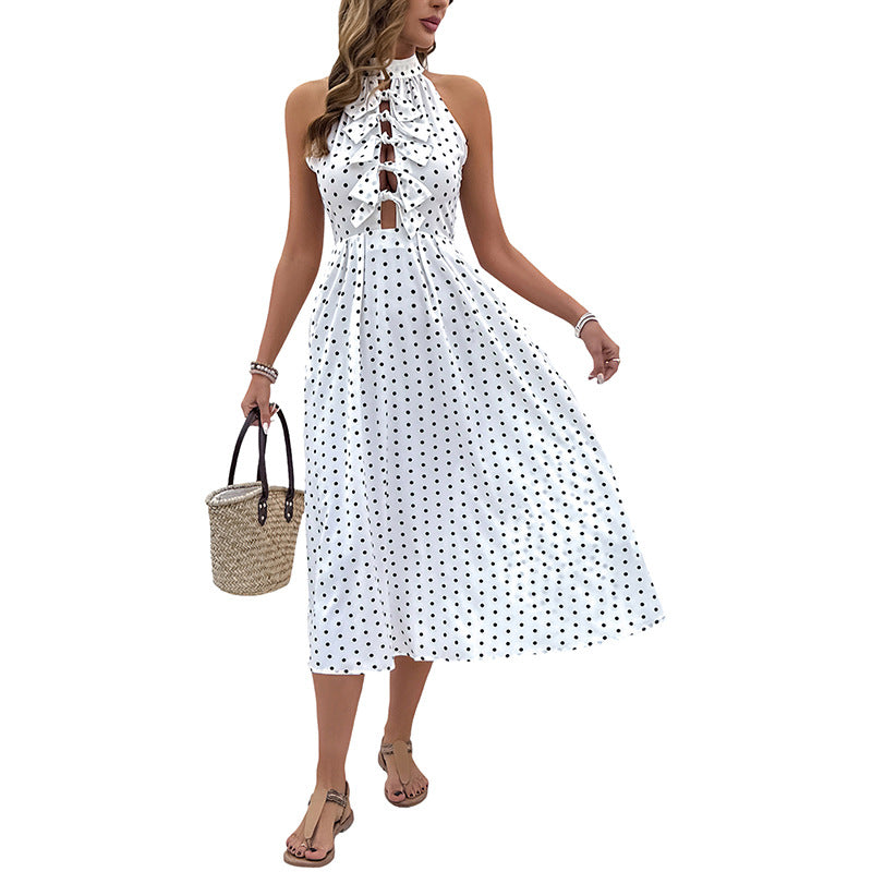 Damen Maxi-Kleid mit verspielten Rüschendetails und elegantem V-Ausschnitt R&B