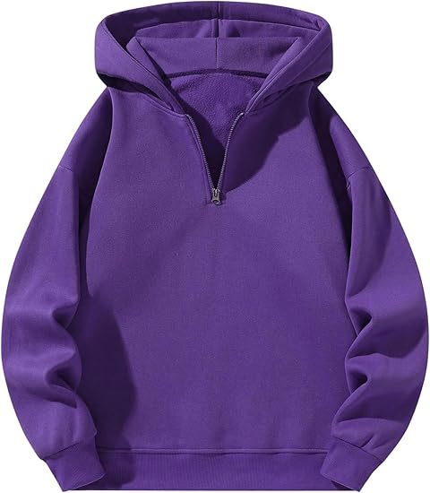 Herren sportlicher Kapuzenpullover mit halbem Reißverschluss R&B