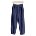 Damen lockere Freizeit-Hose mit elastischem Bund und verstellbarem Kordelzug R&B