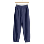 Damen lockere Freizeit-Hose mit elastischem Bund und verstellbarem Kordelzug R&B