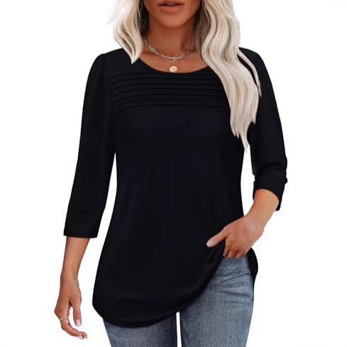 Damen Elegant geschnittenes Oberteil mit gerafften Details R&B