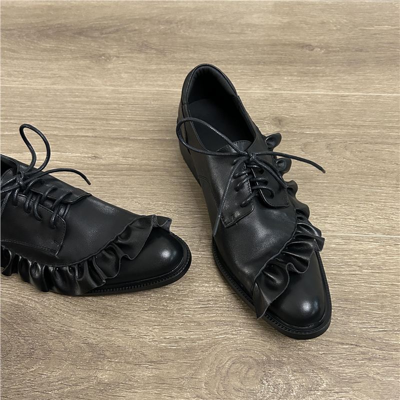 Damen Elegante Schnürschuhe mit Rüschendetail R&B