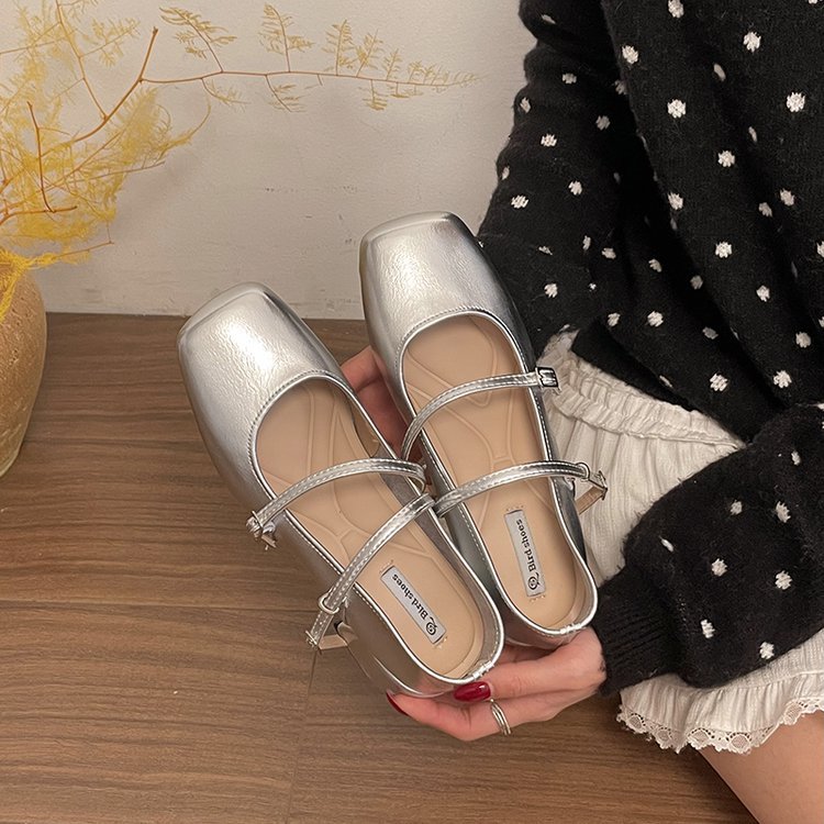 Damen Ballerina-Pumps mit modischem Riemchen und verstellbarem Schnallenverschluss R&B