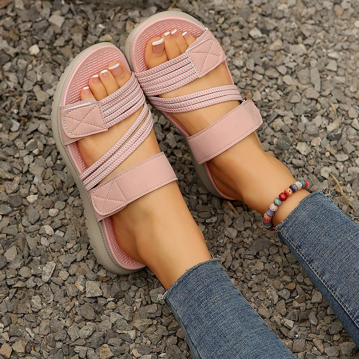 Damen Bequeme und stilvolle Fußbett-Sandalen