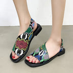 Damen Sandalen mit modischem Denim-Design und komfortablem Fußbett R&B