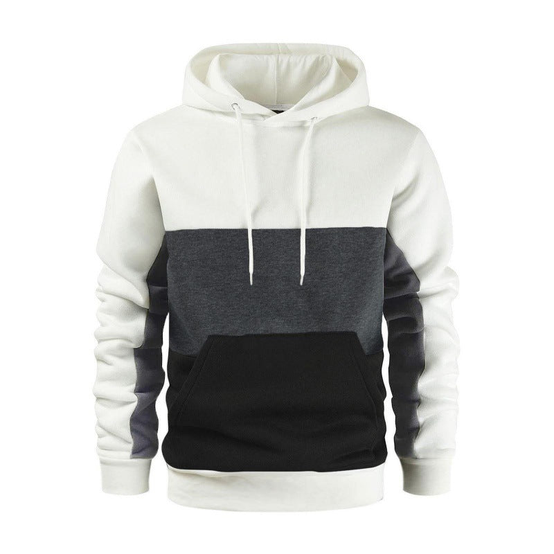 Herren sportlicher Kapuzenpullover mit kontrastierenden Farbblock-Design R&B