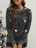 Damen beschichteter Pullover mit festlichem Motiv R&B