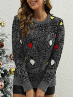 Damen beschichteter Pullover mit festlichem Motiv R&B