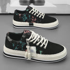 Damen lässige Sneakers mit kunstvollem Muster und stabiler Sohle R&B