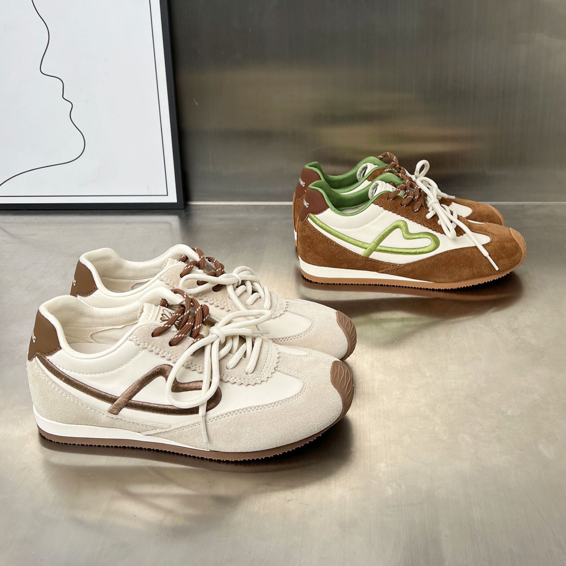 Damen sportliche Sneaker mit hochwertiger Verarbeitung und rutschfester Sohle R&B