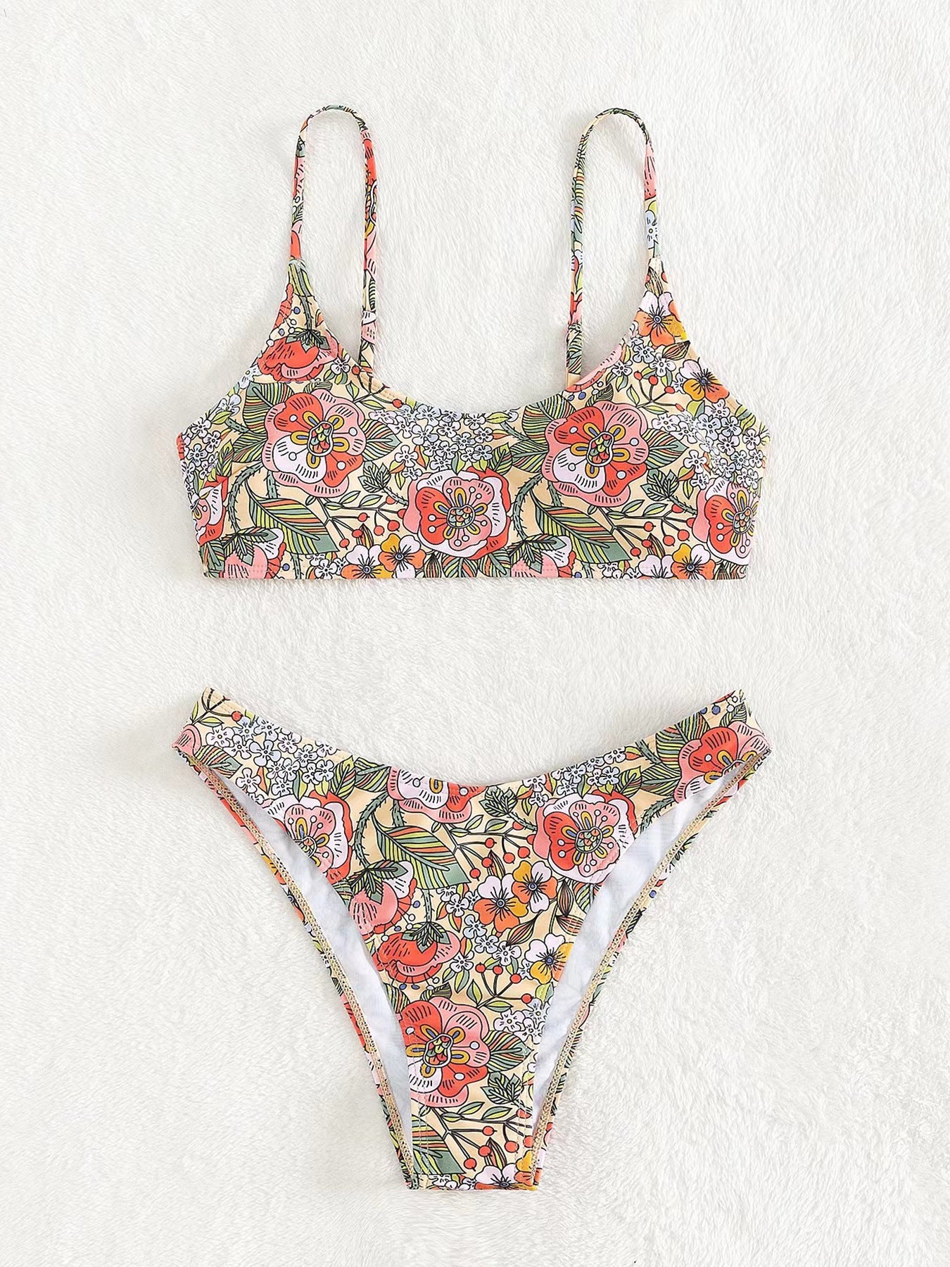 Damen Blumenmuster Bikini-Set R&B