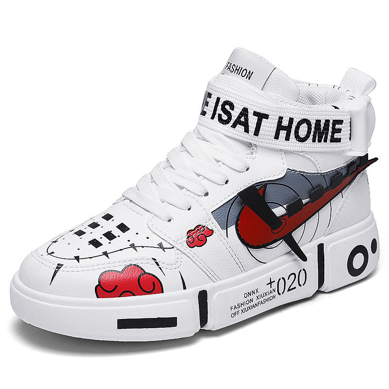 Damen Sportliche High-Top Sneakers mit farbenfrohem Grafikdesign R&B