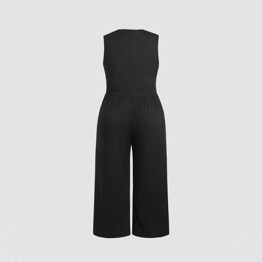 Damen Jumpsuit mit elegantem schulterfreiem Design und praktischen Seitentaschen R&B