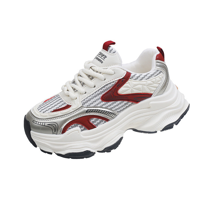 Damen Sportliche Chunky Sneakers mit atmungsaktiver Oberflächenstruktur R&B