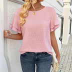 Damen Blusenshirt mit luftigen Volantärmeln und eleganter Struktur R&B