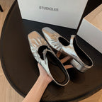 Damen elegante Slingback-Ballerinas mit modischem Rüschendesign R&B