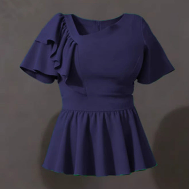 Damen Elegant geschnittene Bluse mit voluminösen Rüschendetails R&B
