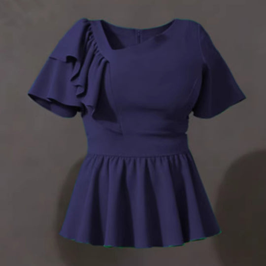 Damen Elegant geschnittene Bluse mit voluminösen Rüschendetails R&B